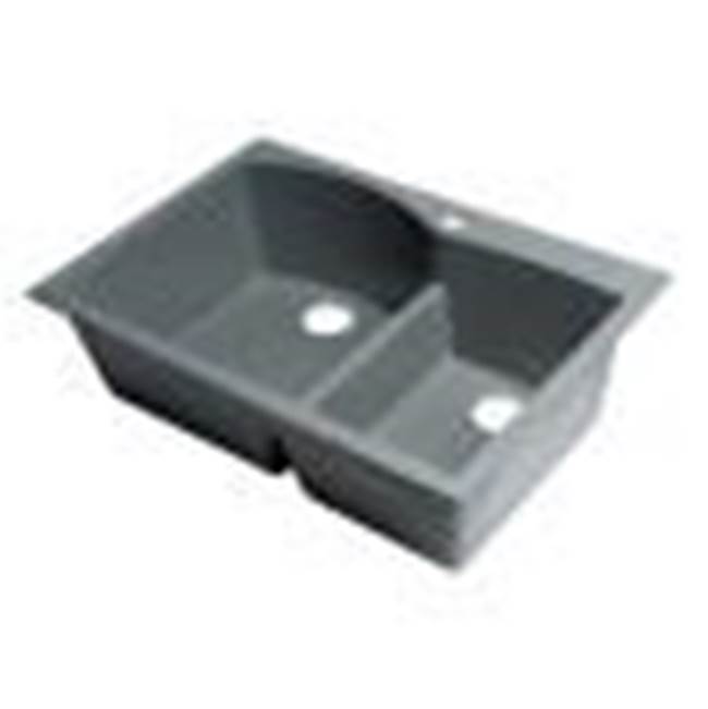 Alfi Trade Drop In Double Bowl Sink Kitchen Sinks item AB3320DI-T