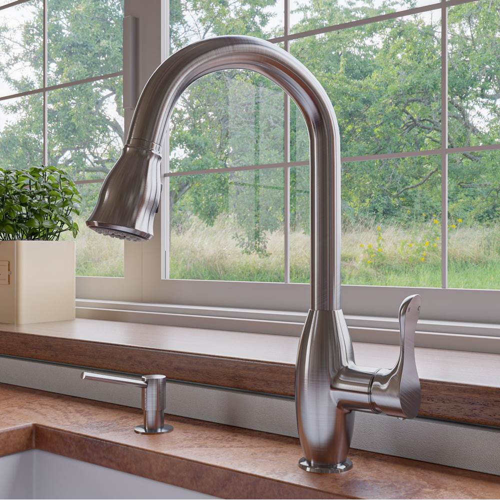 Alfi Trade Deck Mount Kitchen Faucets item ABKF3783-BN