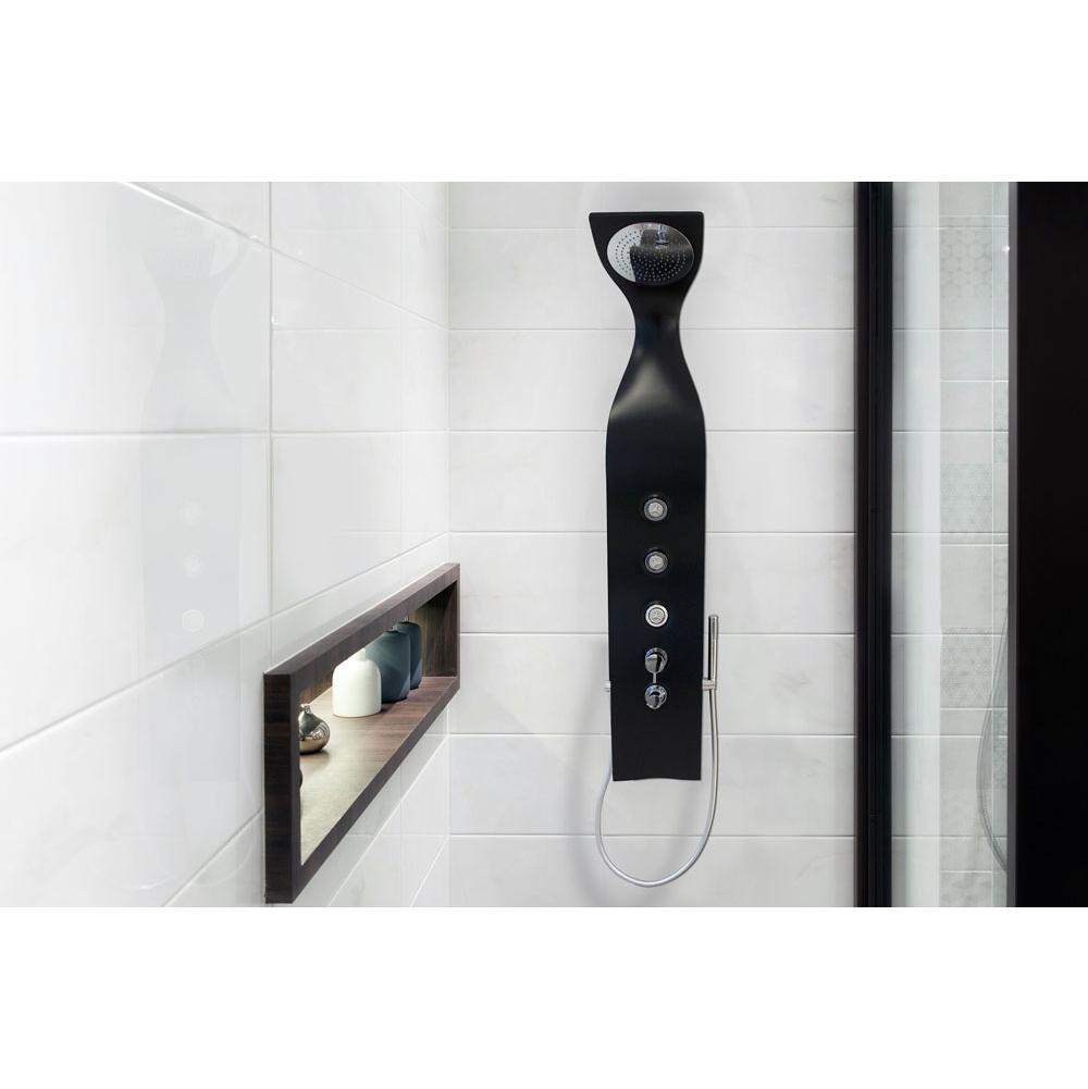 Aquatica Shower Wall Systems Shower Enclosures item Elise-Show-Blck