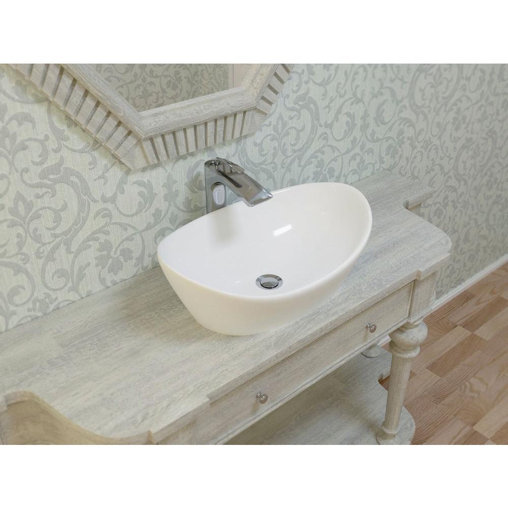 Aquatica Vessel Bathroom Sinks item Luna-G-Wht-Lav