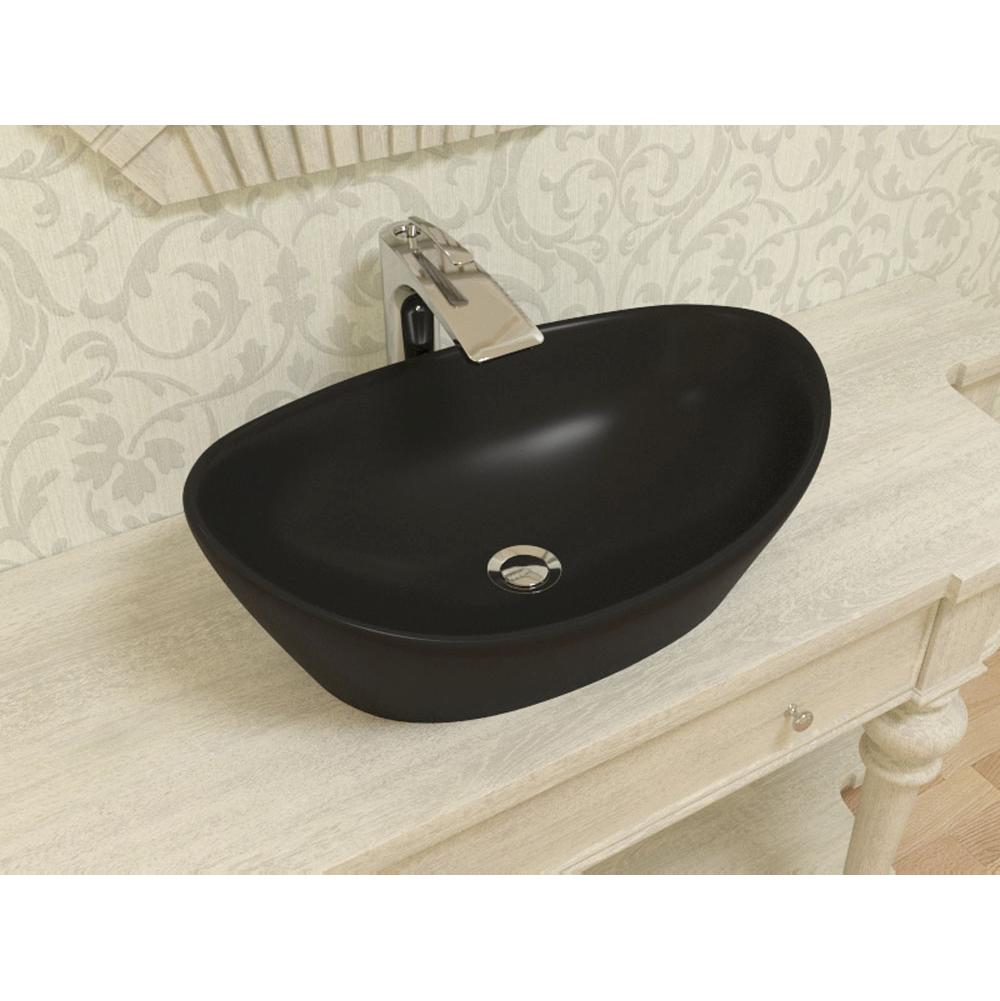 Aquatica Vessel Bathroom Sinks item Luna-Blck-Lav