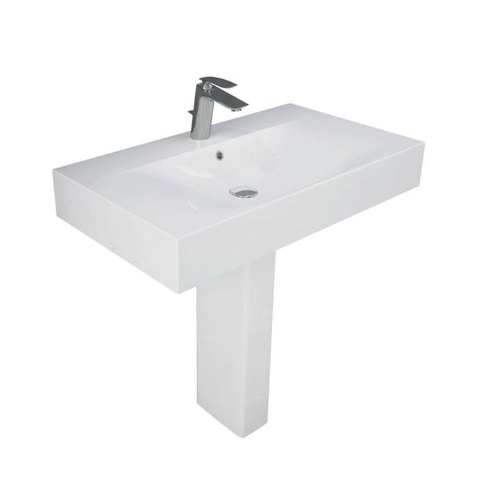 Barclay Complete Pedestal Bathroom Sinks item 3-604WH