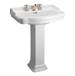 Barclay - B/3-864WH - Complete Pedestal Bathroom Sinks