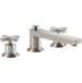 California Faucets - 4508X-MWHT - Roman Tub Faucets With Hand Showers