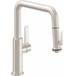 California Faucets - K51-103SQ-ST-SN - Pull Down Kitchen Faucets