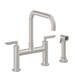 California Faucets - K51-123S-45-MWHT - Bridge Kitchen Faucets