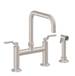 California Faucets - K81-123S-BL-SN - Bridge Kitchen Faucets