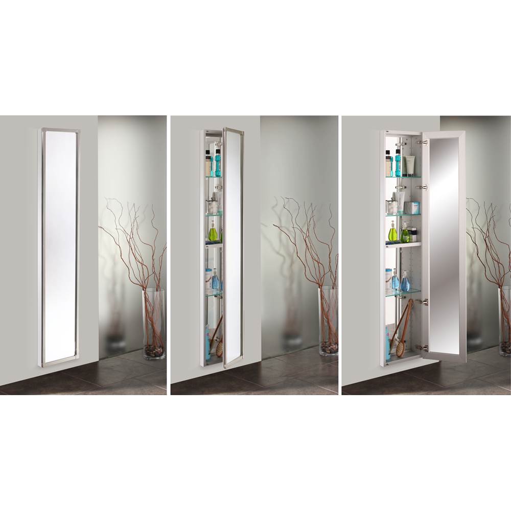 GlassCrafters Full Length Mirrored Cabinets Medicine Cabinets item GC2072-6-SC-PA-FM-SB-L