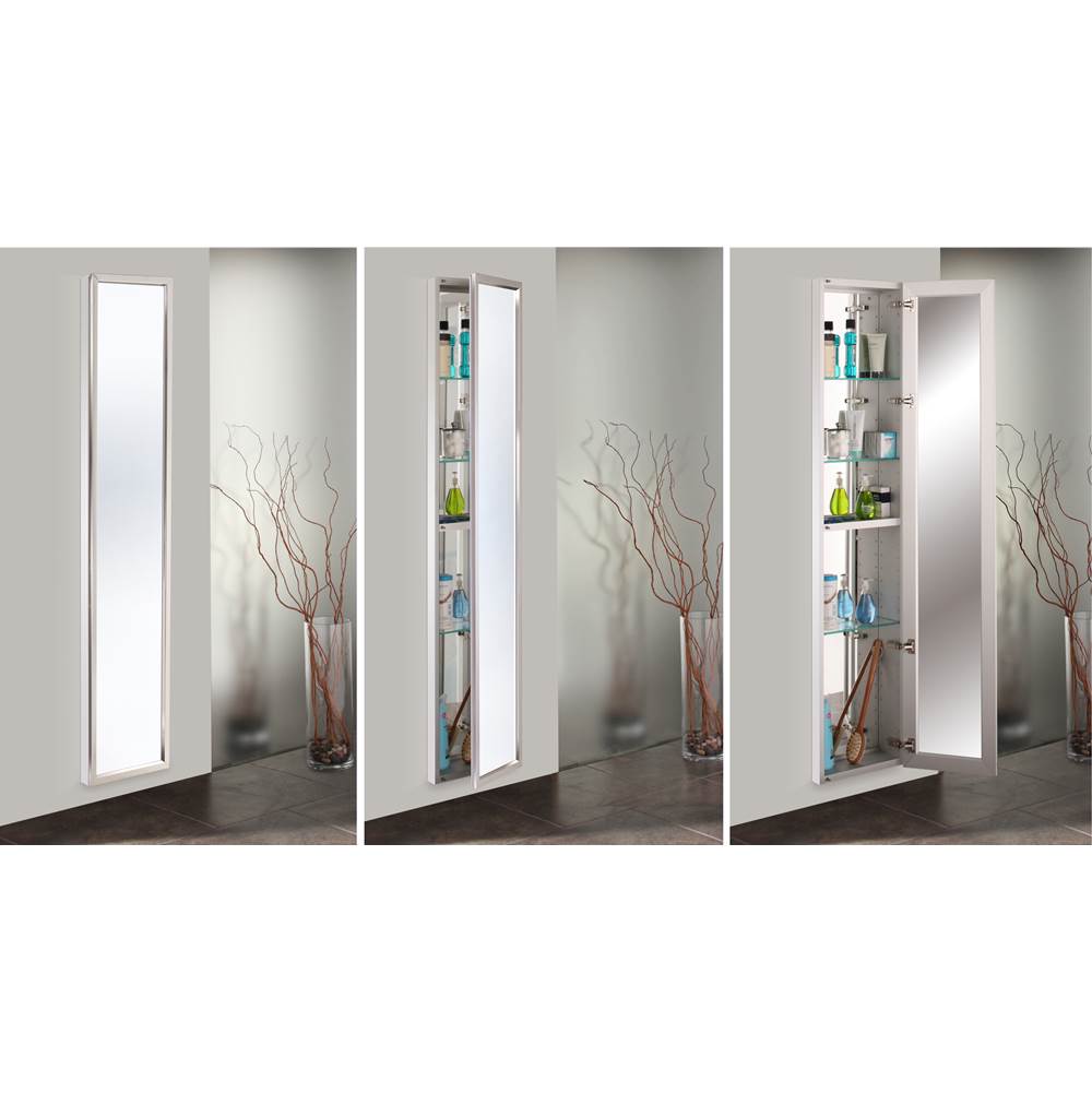 GlassCrafters Full Length Mirrored Cabinets Medicine Cabinets item GC1672-6-SC-TR-FM-BN-L
