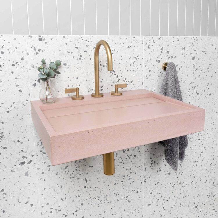 Kast Concrete Basins Dual Mount Bathroom Sinks item L.A1-White