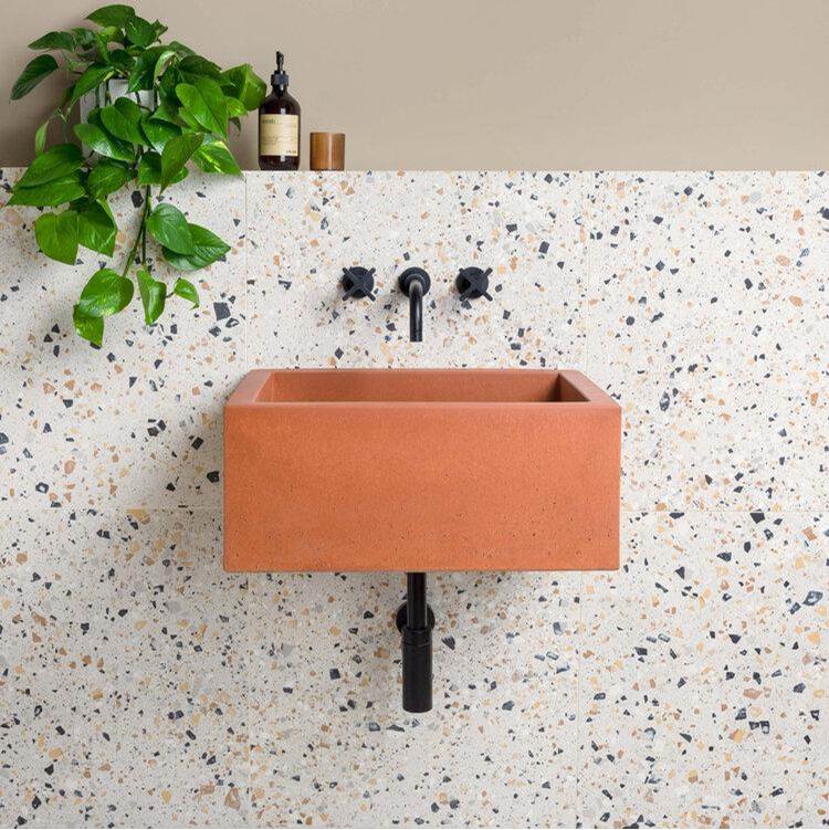 Kast Concrete Basins Dual Mount Bathroom Sinks item NO.A1-Blush