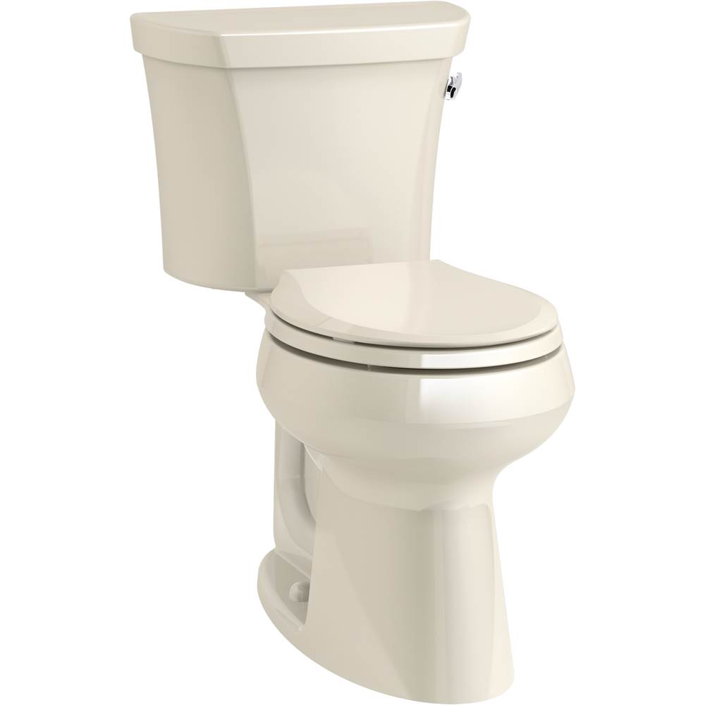 Decorative Plumbing SupplyKohlerHighline® Comfort Height® Two-piece round-front 1.28 gpf chair height toilet with right-hand trip lever and insulated tank