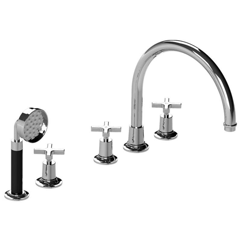 Lefroy Brooks Deck Mount Roman Tub Faucets With Hand Showers item M2-2200-NK