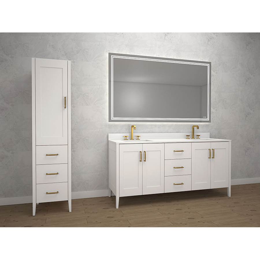 Madeli Linen Cabinet Bathroom Furniture item LCEN-181876-R001-WH-PN
