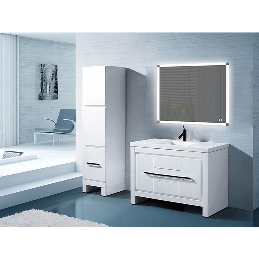 Madeli Linen Cabinet Bathroom Furniture item LCVS-181876-L001-WH-PN