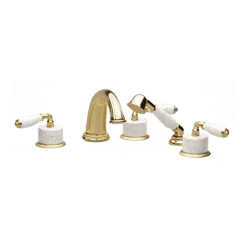 Phylrich Deck Mount Roman Tub Faucets With Hand Showers item K2338BP1-SF3